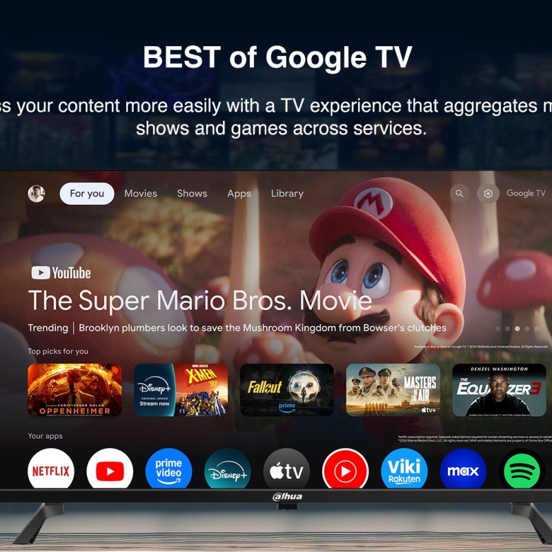 Dahua LTV32-SG100 32'' HD Google TV with HDR10, Dolby Digital Plus & Voice Control Remote