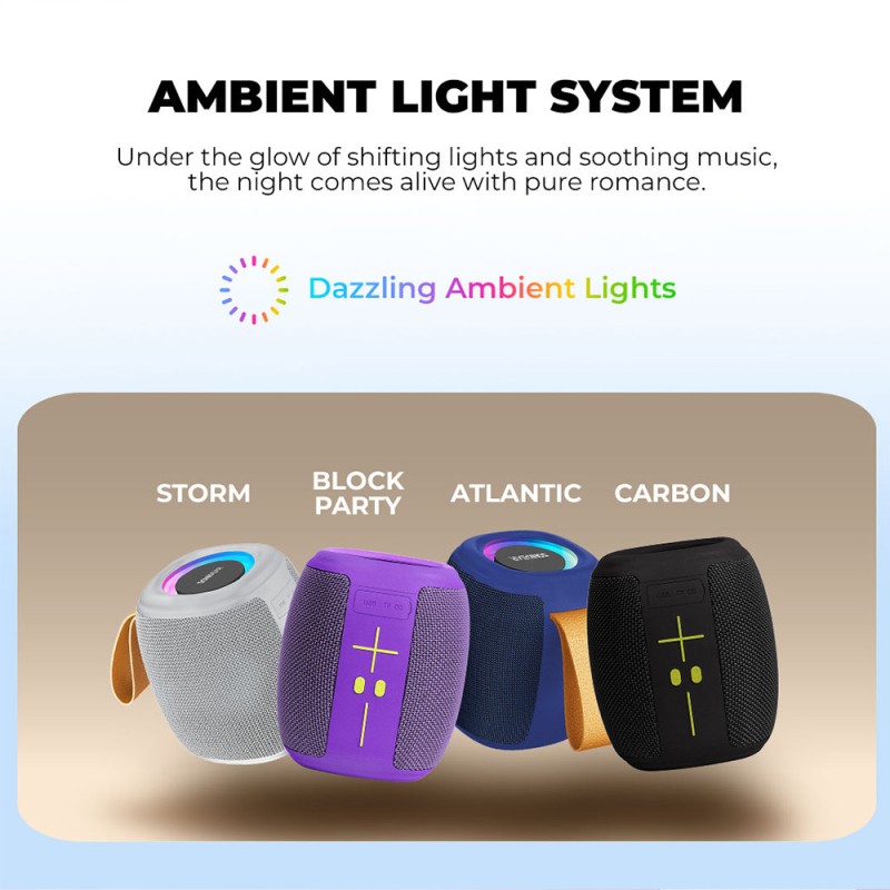 SonicGear Portable Speaker TWS BT/USB/FM/RGB SONICGO! 5 Carbon Black