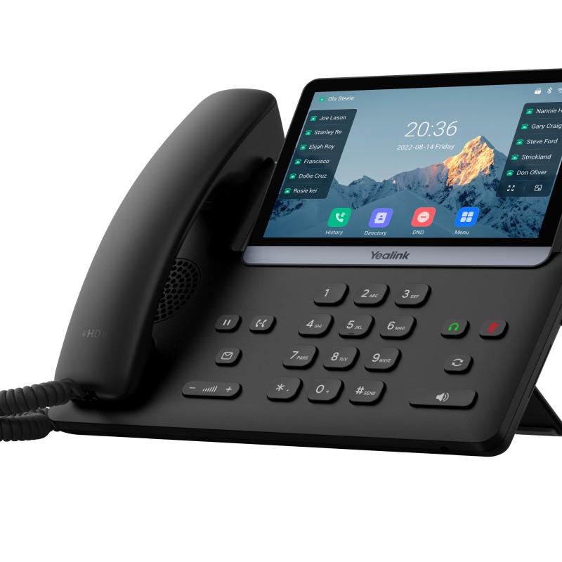 Yealink IP Phone Desktop PoE 7'' Gigabit, USB, Expansion, Color TouchScreen SIP-T77U