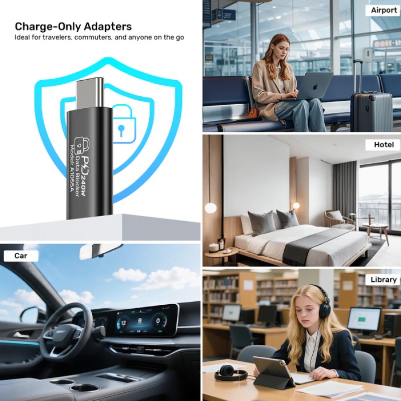 Unitek USB-C Data Blocker Support Charging 48V5A (2 pack) A1055A