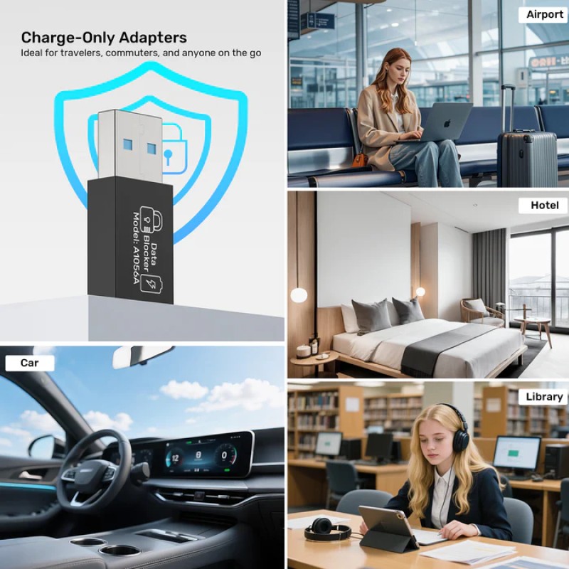 Unitek USB-A Data Blocker Support Charging 5V2A (2 pack) A1056A