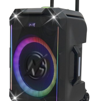 N-Gear FLASH1040 10'' Portable Karaoke Speaker with 1x Wireless Mic LED Lights USB & BT