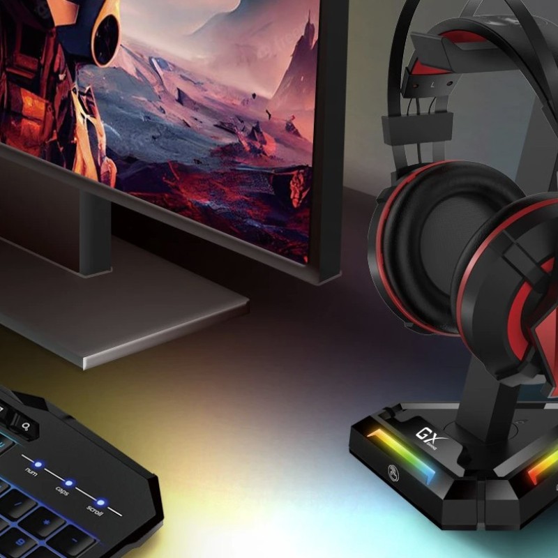Genius Gaming Headphone LED Stand with USB Hub GX-UH100