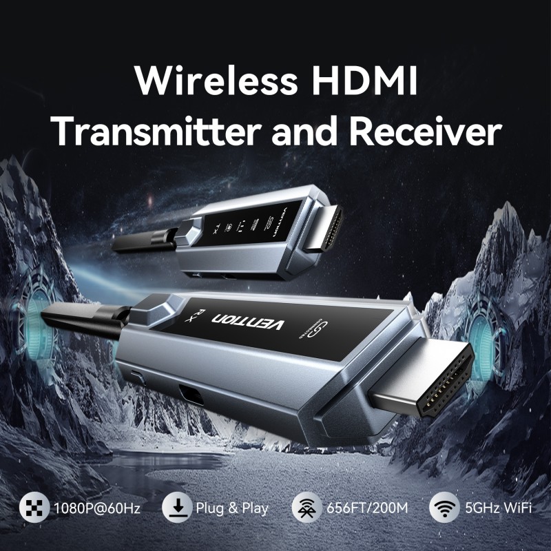 Vention ADPH0-2 Full HD Wireless HDMI Kit 1x Transmitter (Source) to 2x Receivers (Displays)
