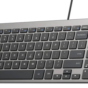 Unitek Keyboard Wired 99K USB-C/A English SlimTap T053 Space Grey