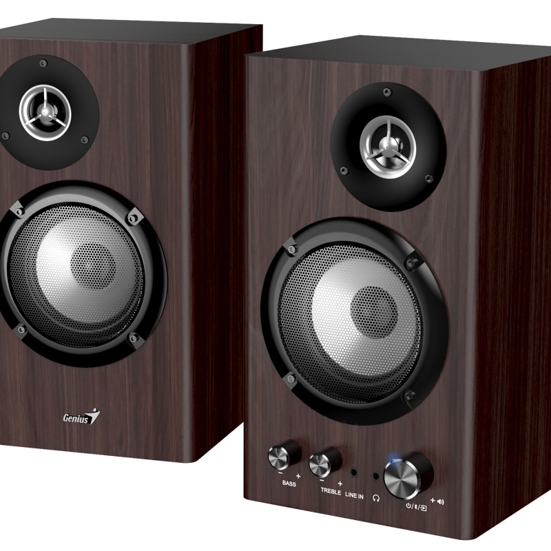 Genius PC Speakers 2.0 50W Aux & BT SP-HF1812BT Brown Wood