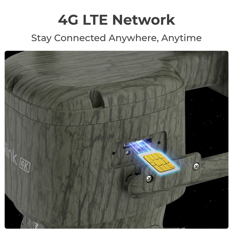 Reolink BP4G Outdoor Battery Camera 4K Trackmix LTE (G770-C) (Camo) Bundle