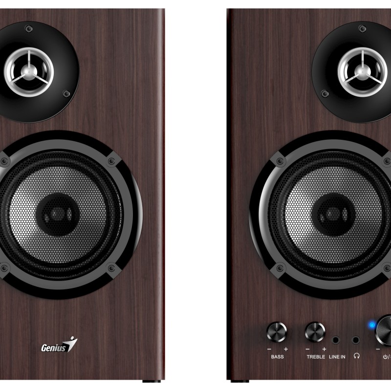 Genius PC Speakers 2.0 50W Aux & BT SP-HF1812BT Brown Wood