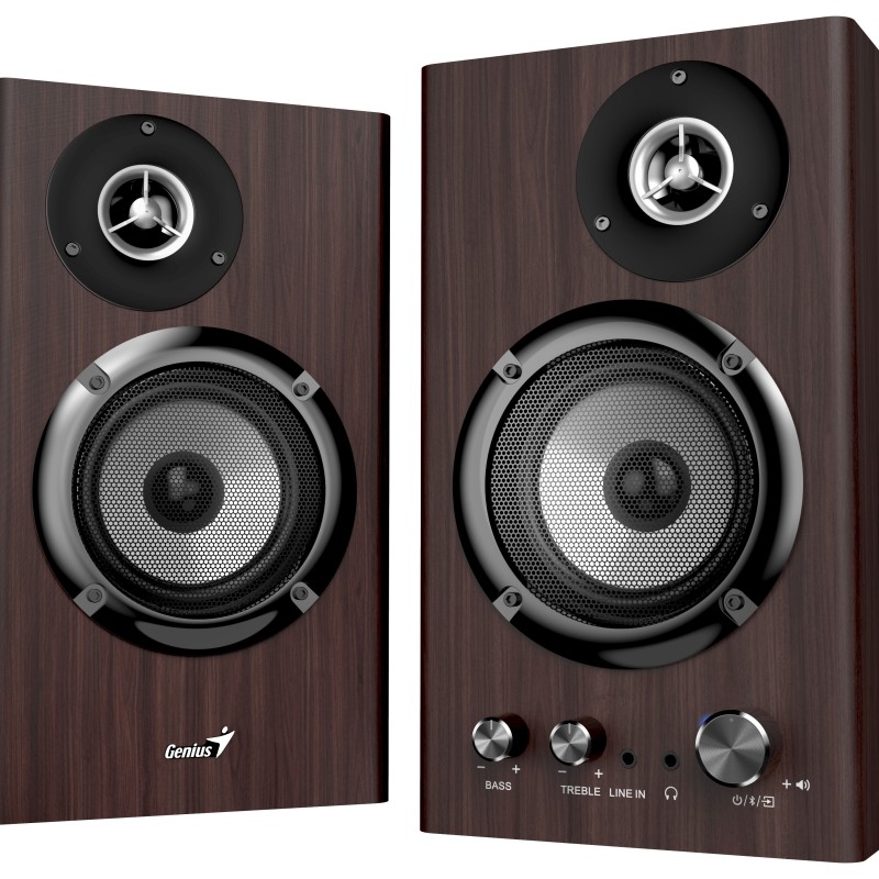Genius PC Speakers 2.0 50W Aux & BT SP-HF1812BT Brown Wood