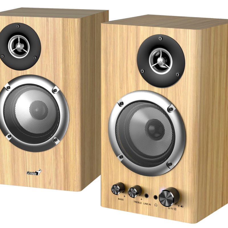 Genius PC Speakers 2.0 50W Aux & BT SP-HF1812BT Pine Wood