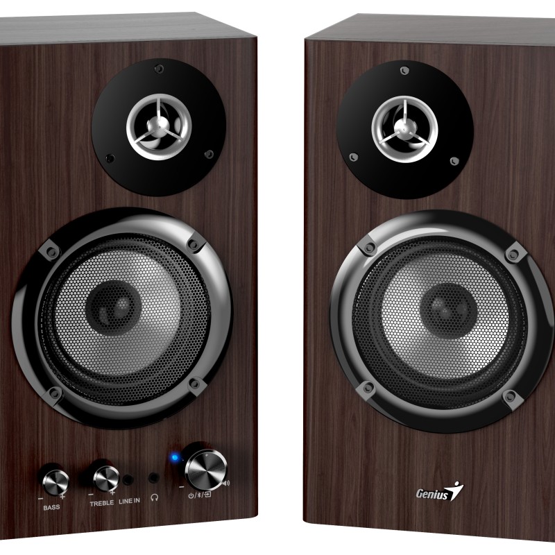 Genius PC Speakers 2.0 50W Aux & BT SP-HF1812BT Brown Wood