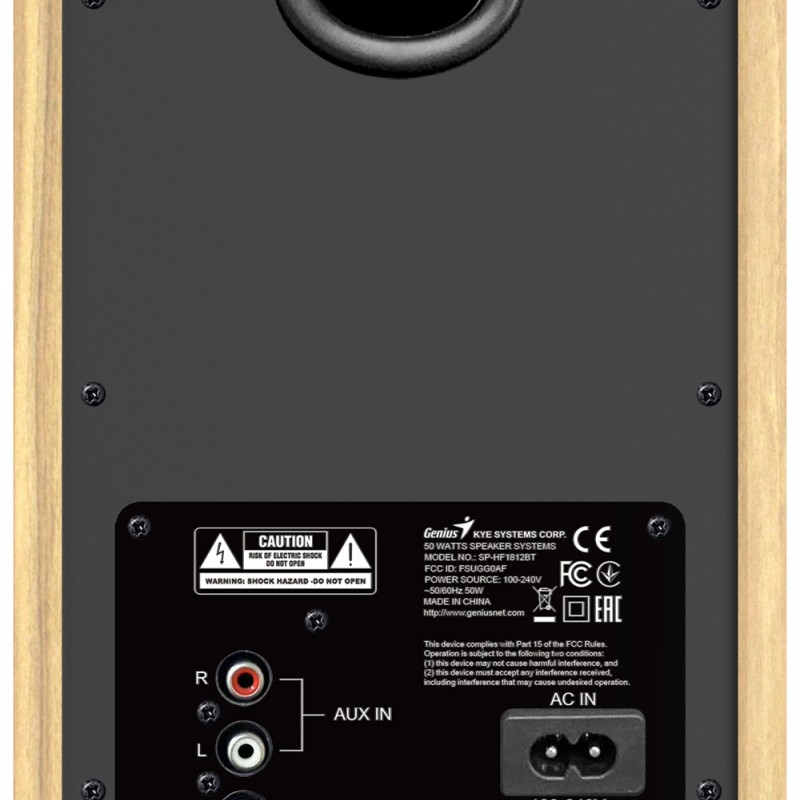 Genius PC Speakers 2.0 50W Aux & BT SP-HF1812BT Pine Wood