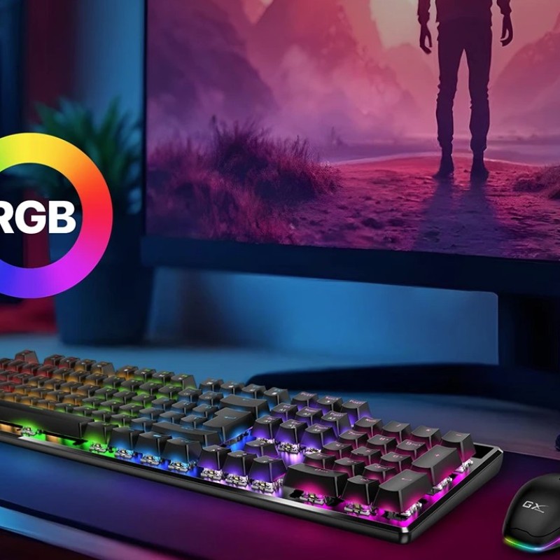 Genius Gaming Keyboard Mechanical Full Size Backlit Brown Switches K12