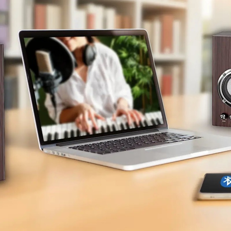 Genius PC Speakers 2.0 50W Aux & BT SP-HF1812BT Brown Wood