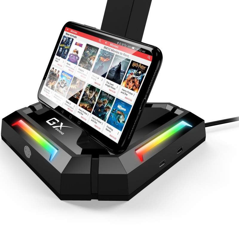 Genius Gaming Headphone LED Stand with USB Hub GX-UH100