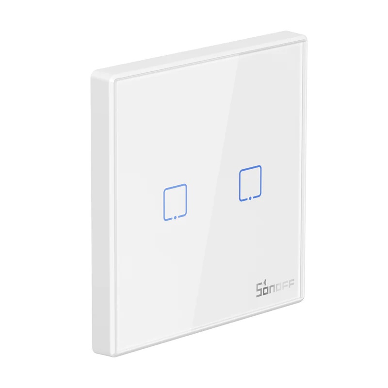 Sonoff T2EU2C-RF Smart Wall Touch Switch 2-Button White