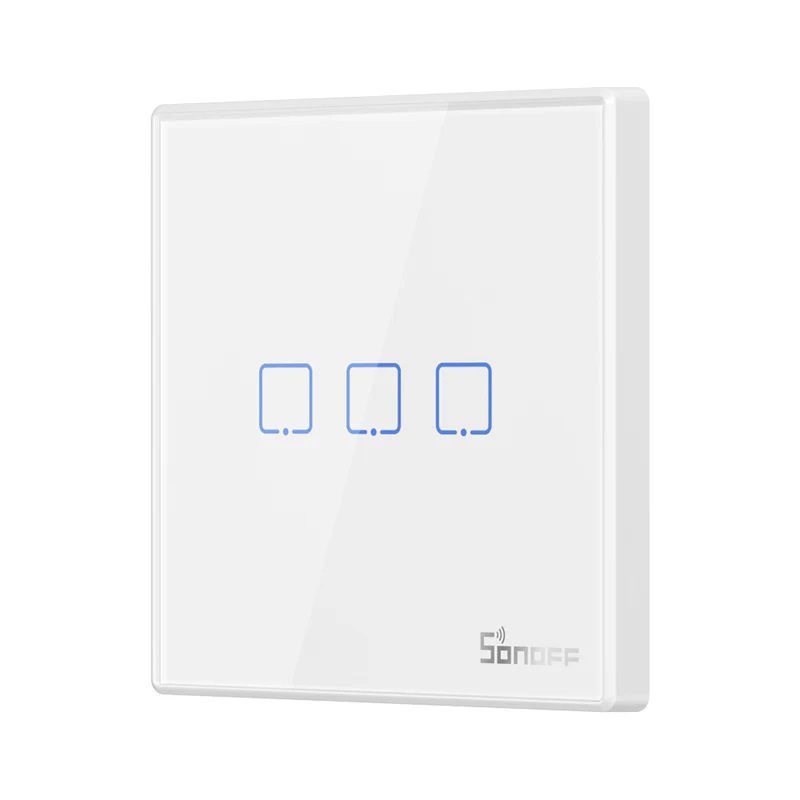 Sonoff T2EU3C-RF Smart Wall Touch Switch 3-Button White