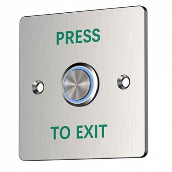 Zudsec Button Door Release Waterproof With Blue Light ZDBT-701BWL