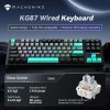 Machenike Wired Gaming Keyboard KG87,Gasket Design, Fully Hot-swappable Switches, Mechanical Silver Linear Switches