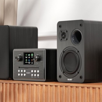 Majority HOMERTON Mini HiFi System with 2x60W Speakers, CD Player, Internet Radio, Bluetooth, FM Radio, USB Play & Charge