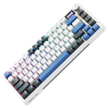 Machenike Wireless Gaming Keyboard ,Wired,Bluetooth,2.4G, Linear Silver Switches,4000 mAh battery, K500F-B81