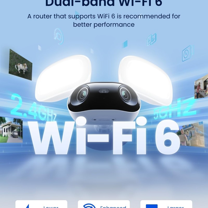 Reolink WIFI Outdoor Camera Panoramic Ultra-Wide View 4K Elite Floodlight 240v