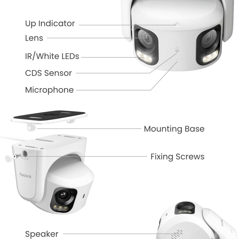 Reolink PRO IP POE Dual Illumination 8.0MP Dome 2.8mm Dual Camera SED RP-PCT8MD