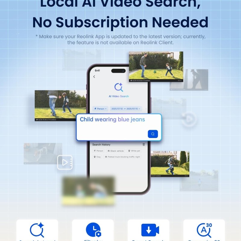 Reolink WIFI Outdoor Camera Panoramic Ultra-Wide View 4K Elite Floodlight 240v