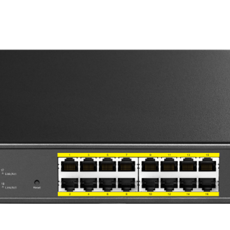 Cudy Switch PoE Gigabit Light Managed 16PoE with 2 SFP 200W GS1016EPS2