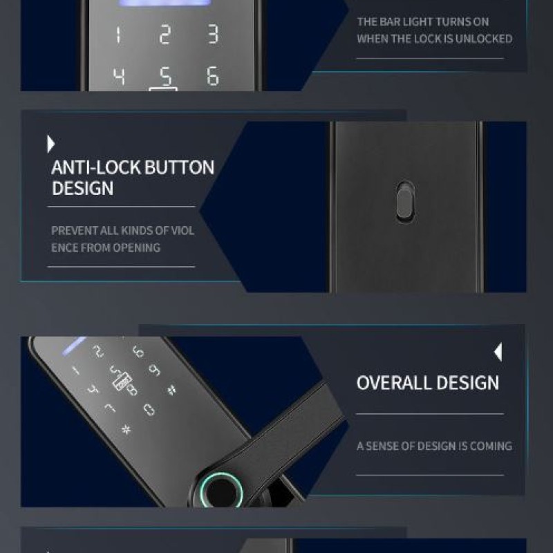 Zudsec Standalone Door Lock Metal With Fingerprint-WiFi