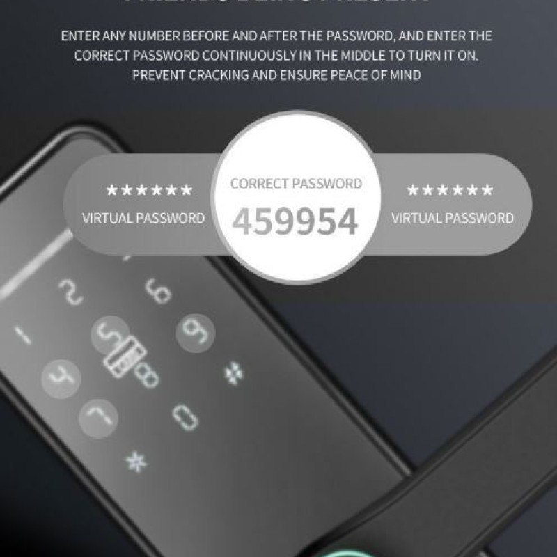 Zudsec Standalone Door Lock Metal With Fingerprint-WiFi