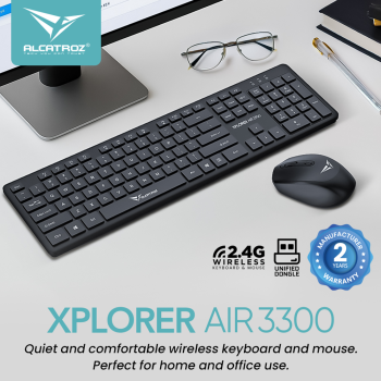 Alcatroz Keyboard & Mouse Wireless Xplorer AIR 3300 Black