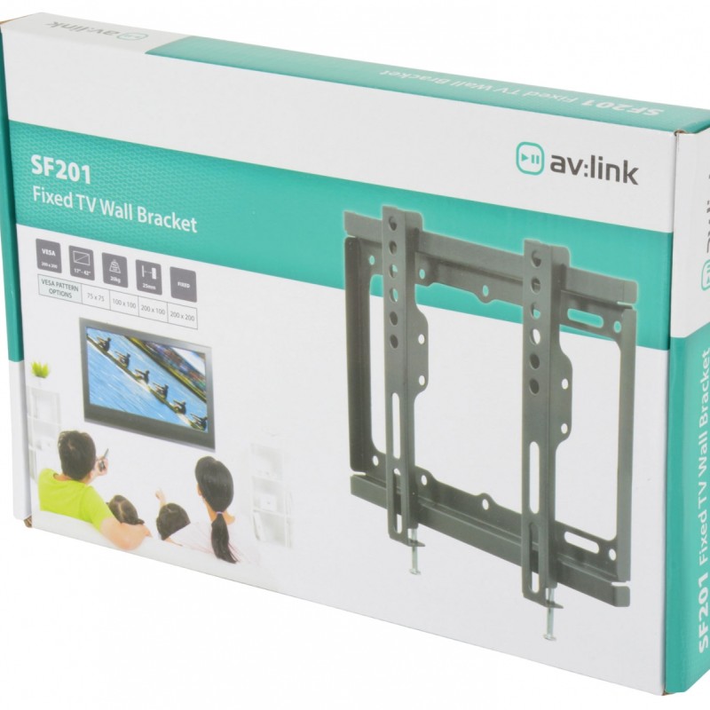 AV:link SF201 Fixed TV Wall Bracket 200x200 129.540UK