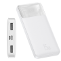 Baseus Bipow power bank 10000mAh 2x USB / USB Type C / micro USB 15W white (PPDML-I02)