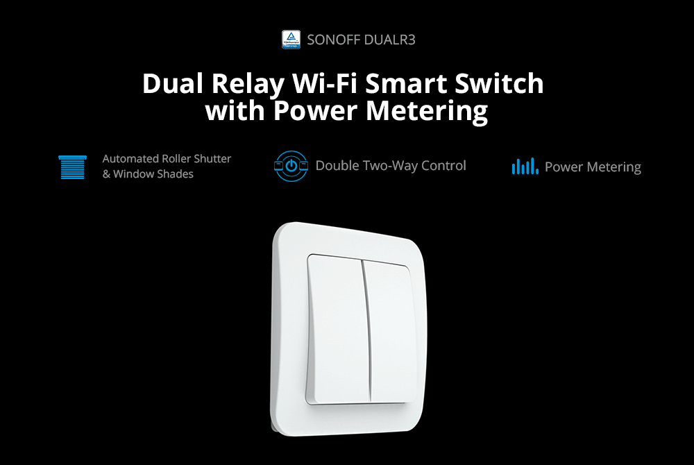 Sonoff Dual R3 Dual Relay-Power Metering Wifi Smart Switch